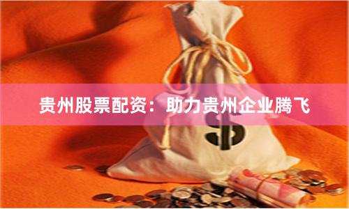 贵州股票配资:助力贵州企业腾飞